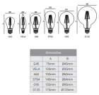 Lâmpada Led Filamento Bivolt- 4W 2.2K E-27 ST 64